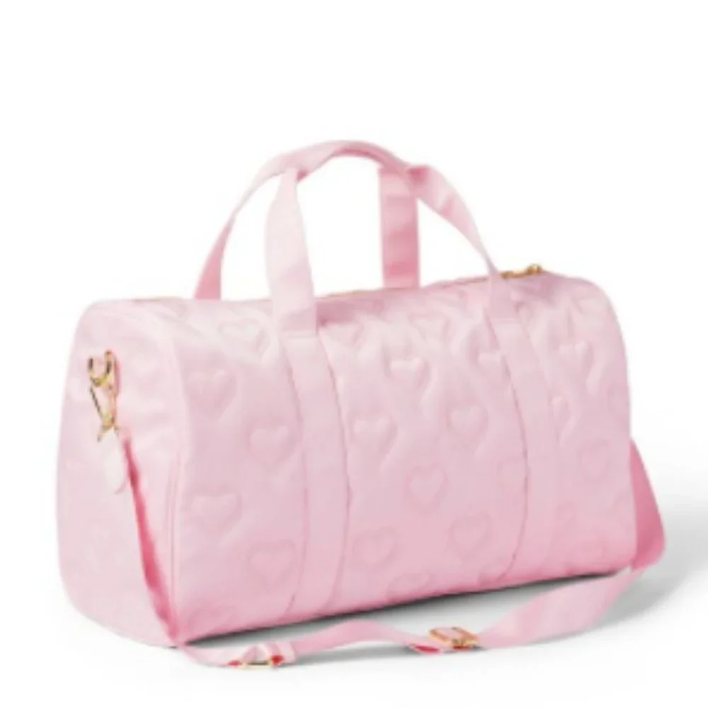 NWT Quilted Hearts Duffle Bag - Stoney Clover Lane x Target Light Pink - Picture 4 of 8